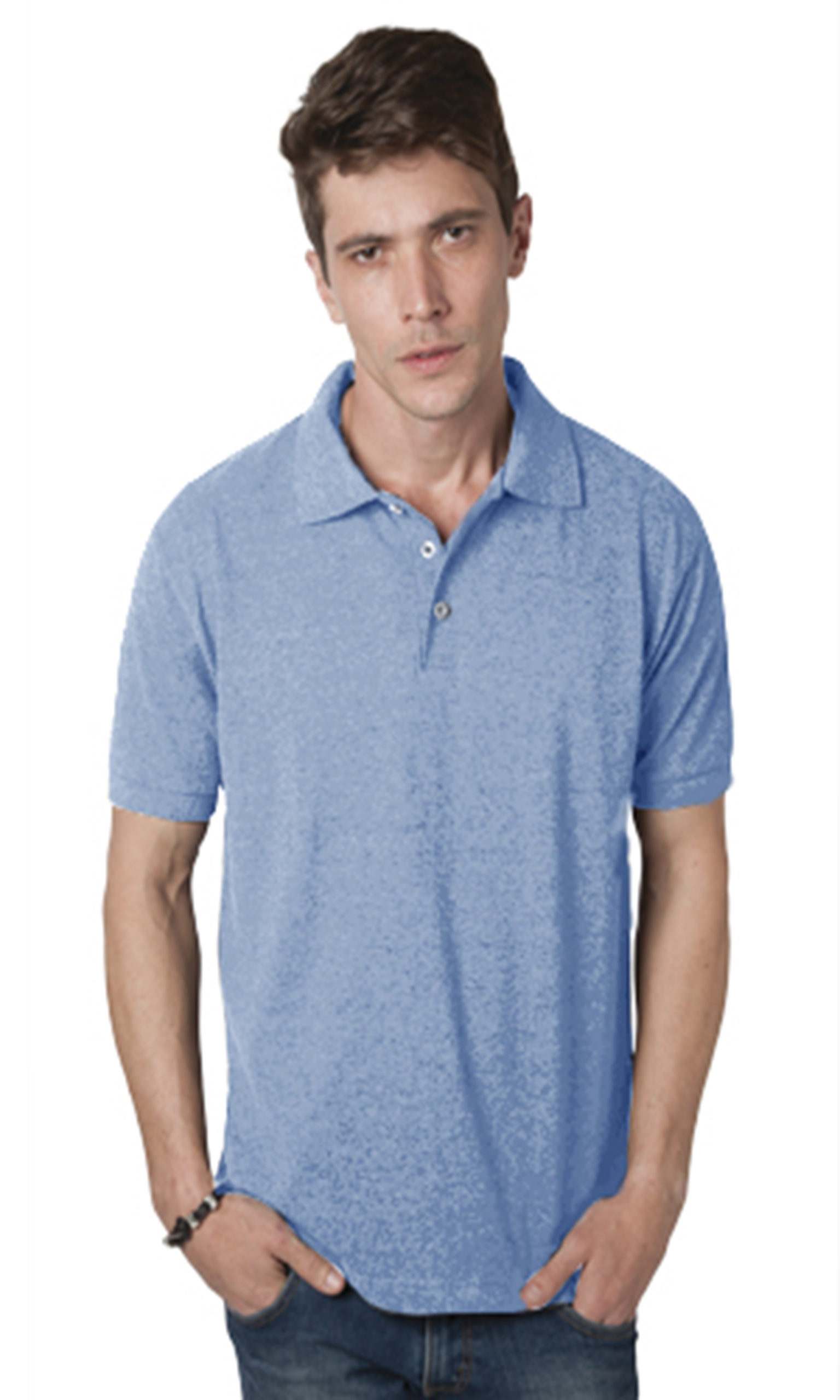 Playera tipo best sale polo azul cielo